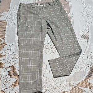 H&M Women's Gray Plaid Cropped/Ankle Pants